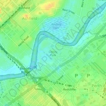 Garvey Park topographic map, elevation, terrain