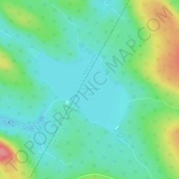 Nashwaak Lake topographic map, elevation, terrain