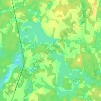 Ruth Lake topographic map, elevation, terrain