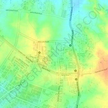 Moshi Traffic Park topographic map, elevation, terrain