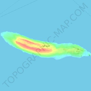 Lavan Island topographic map, elevation, terrain