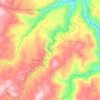 Air Enim Tengah topographic map, elevation, terrain