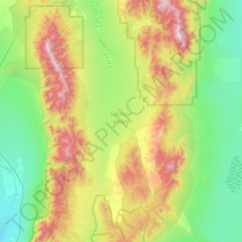 Steptoe Valley topographic map, elevation, terrain