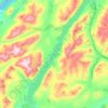 Loch Ericht topographic map, elevation, terrain