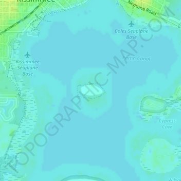 Kissimmee topographic map, elevation, terrain