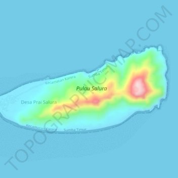 Pulau Halura topographic map, elevation, terrain