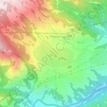 Hovk topographic map, elevation, terrain