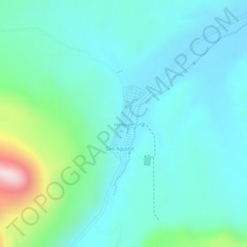 San Agustin topographic map, elevation, terrain
