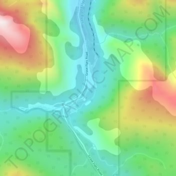 McLeod River topographic map, elevation, terrain