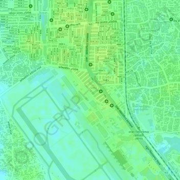 Sector 1 topographic map, elevation, terrain