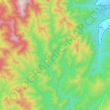 Abuan River topographic map, elevation, terrain