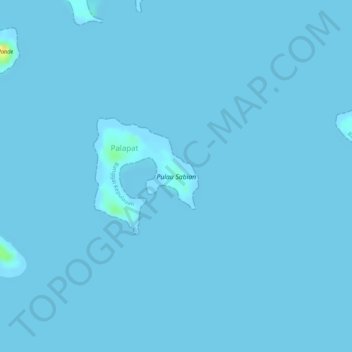 Pulau Sabian topographic map, elevation, terrain