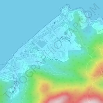 Lengkok Sungai Emas 4 Pocket Park topographic map, elevation, terrain