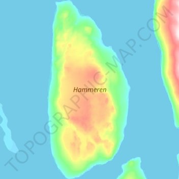 Hammeren topographic map, elevation, terrain