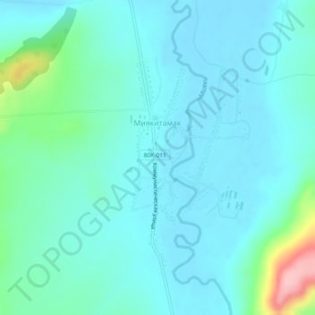 Миякитамак topographic map, elevation, terrain