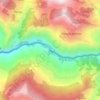 Mahakali River topographic map, elevation, terrain