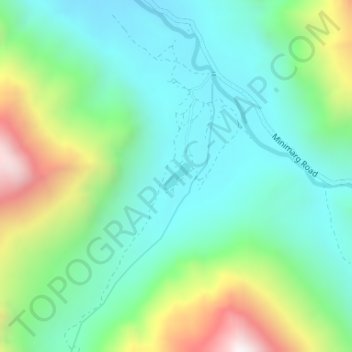 Rainbow Lake topographic map, elevation, terrain