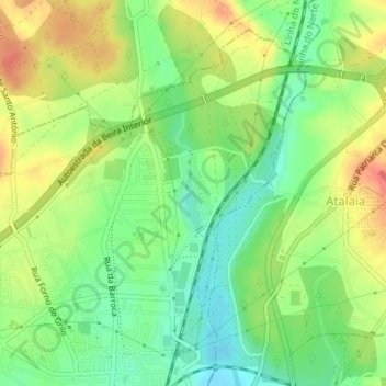 Parque do Bonito topographic map, elevation, terrain