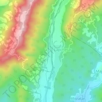 Tangting topographic map, elevation, terrain