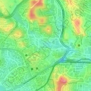 Varsity Lake Park topographic map, elevation, terrain