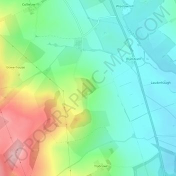 Blackchester topographic map, elevation, terrain