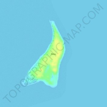 Palau topographic map, elevation, terrain