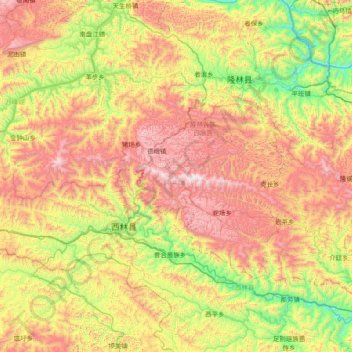 金钟山 topographic map, elevation, terrain