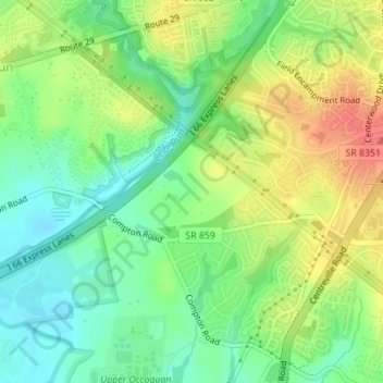 Izaak Walton League of America - Arlington-Fairfax Chapter topographic map, elevation, terrain