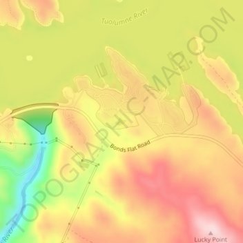 Lake Don Pedro Swimming Lagoon topographic map, elevation, terrain
