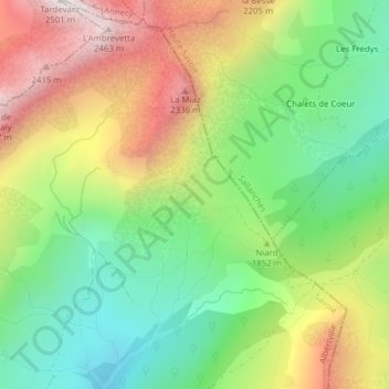 Rocher de Minecraft topographic map, elevation, terrain