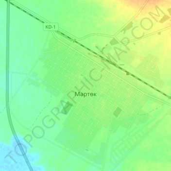 Martuk topographic map, elevation, terrain