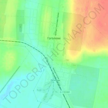 Hoholeve topographic map, elevation, terrain