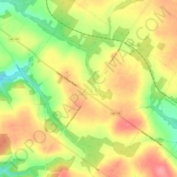 Drummond topographic map, elevation, terrain