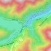 奈川渡ダム topographic map, elevation, terrain