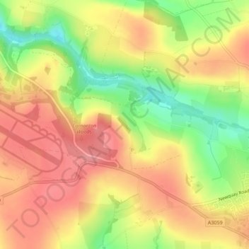 Carnanton Woods topographic map, elevation, terrain