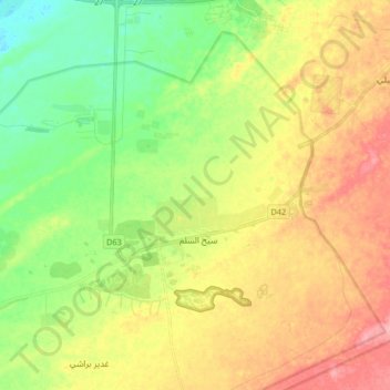 Saih Al Salam topographic map, elevation, terrain