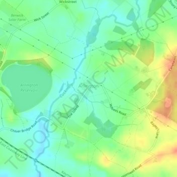 Arlington topographic map, elevation, terrain