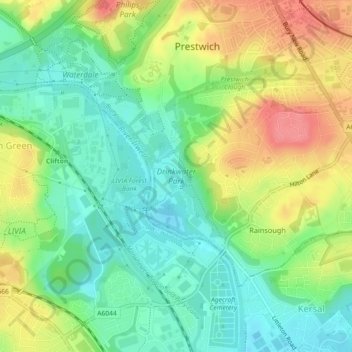 Drinkwater Park topographic map, elevation, terrain