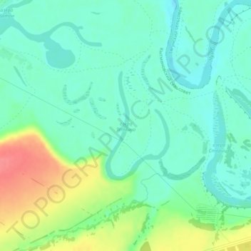 озеро Тёткино topographic map, elevation, terrain