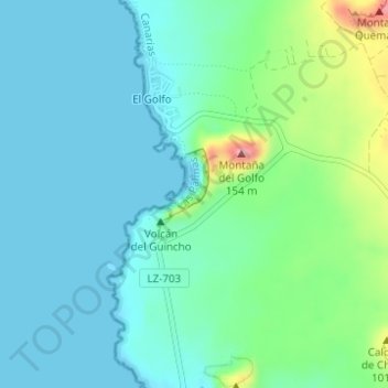 Peña del Guincho topographic map, elevation, terrain