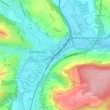 Wark topographic map, elevation, terrain