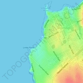 Fisherman's Beach topographic map, elevation, terrain