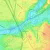 River Mersey topographic map, elevation, terrain