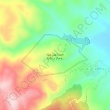 Küçükelmalı Tabiat Parkı topographic map, elevation, terrain