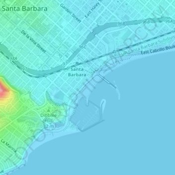 West Beach topographic map, elevation, terrain