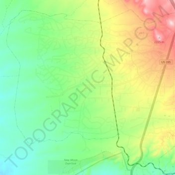 Eldorado at Santa Fe topographic map, elevation, terrain