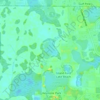 Lake Frances topographic map, elevation, terrain