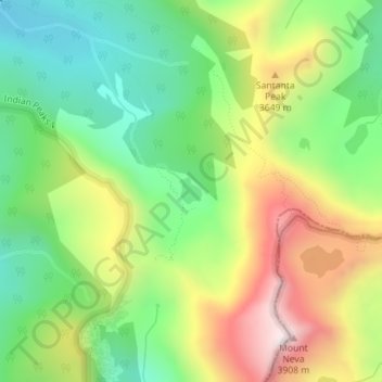 Columbine Lake topographic map, elevation, terrain