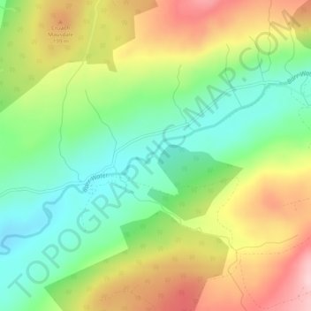 Barr Water topographic map, elevation, terrain