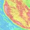 Velebit topographic map, elevation, terrain
